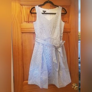 Talbots Seersucker Dress Light Blue size 2P NWT in bag